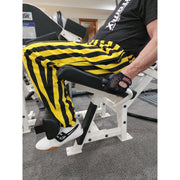 Yellow Stripe Baggy Bodybuilding Weightlifting Workout Gym Pants - Otomix Sports Gear