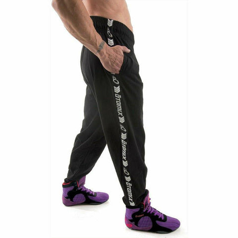 Bodybuilding Weightlifting Signature Stripe Workout Black Baggy Gym Pants - Otomix Sports Gear