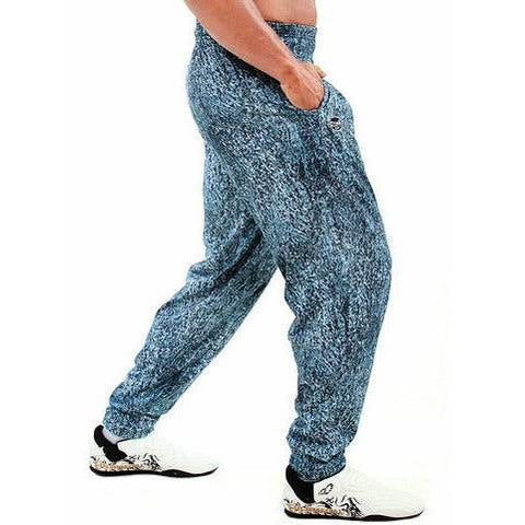 Bodybuilding Weightlifting Workout Gym Pants Blue Stonewash Baggy